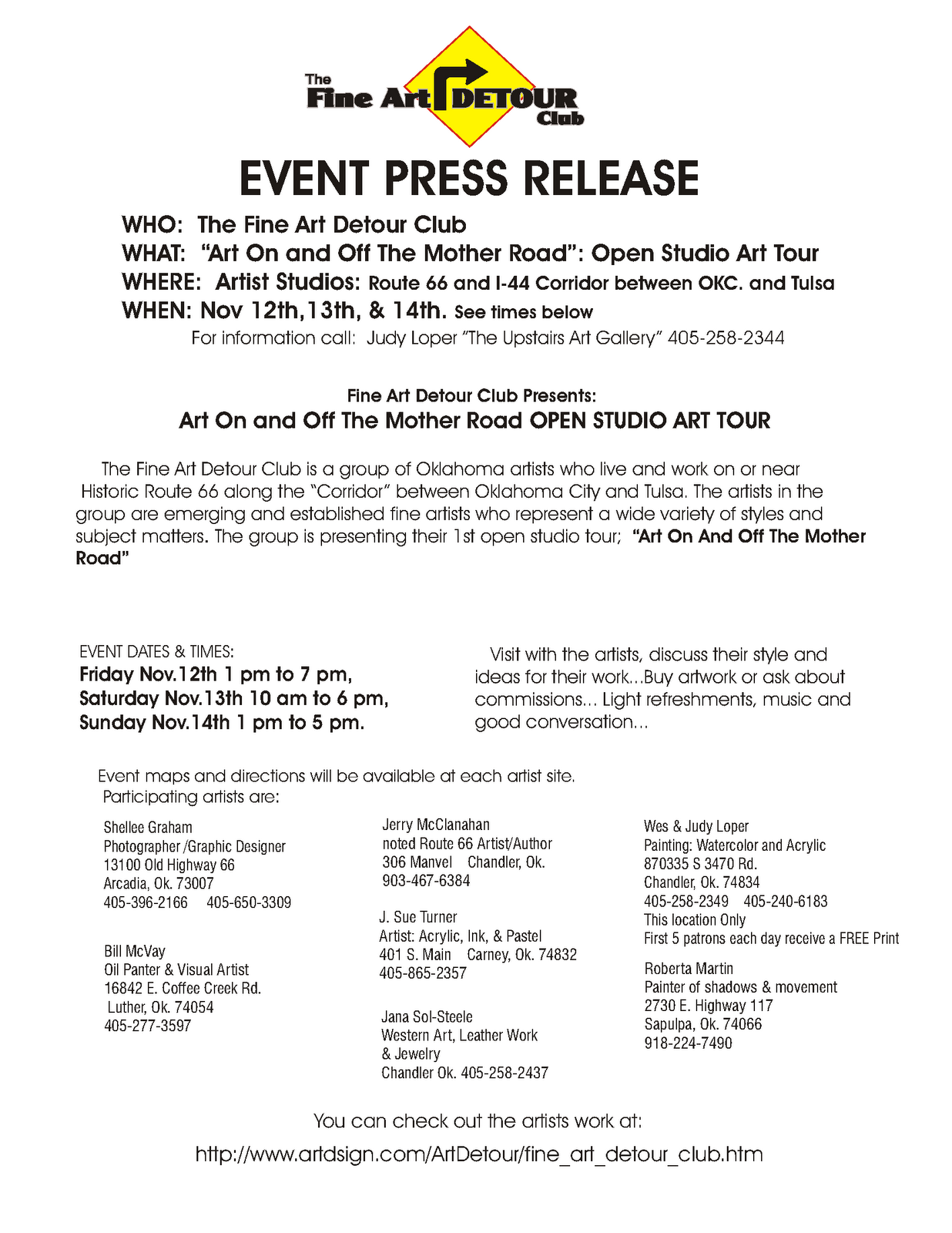fine art magazine blog october 2010 press release example for event